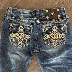 Miss Me Jeans with Cross design pockets - Size 25
